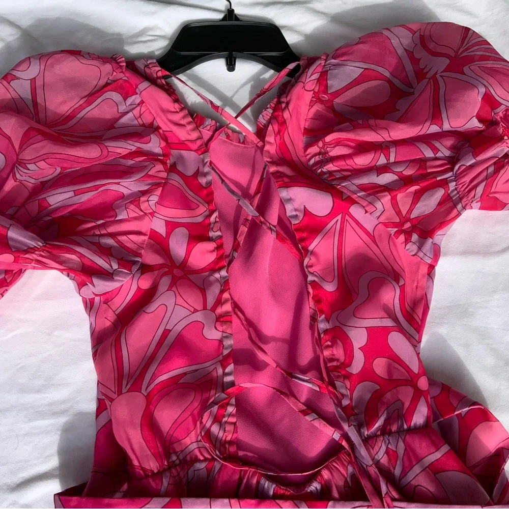 Show Me Your MuMu Pink Floral Kids Dress - Picture 6 of 9